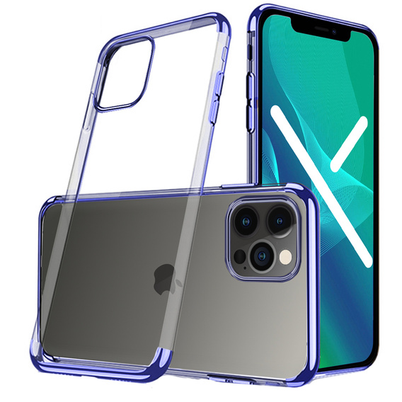 Чехол ERBORD TPU Frame для iPhone 13 Pro - Clear / Blue