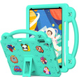 Детский чехол для iPad 10.2" 2021/2020/2019 (9/8/7 gen.) / Air 10.5" 2019 (3 gen.), Cute Patterns, с подставкой, зелёный