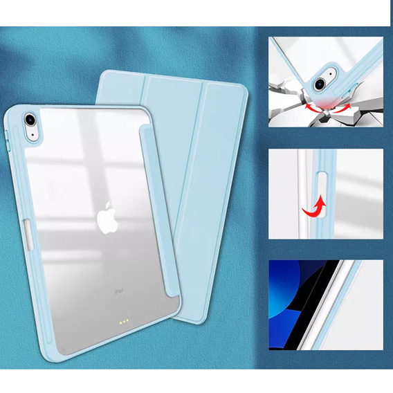 Чехол для iPad 10.9 2022 10 Gen, Smartcase Hybrid, с местом для стилуса, синий