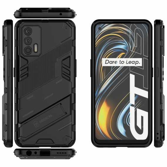 Чехол для Realme GT 5G, Military kickstand, синий