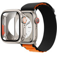 Нейлоновый ремешок до Apple Watch 1/2/3/4/5/6/7/8/SE/ULTRA 42/44/45/49 MM, Black / Orange