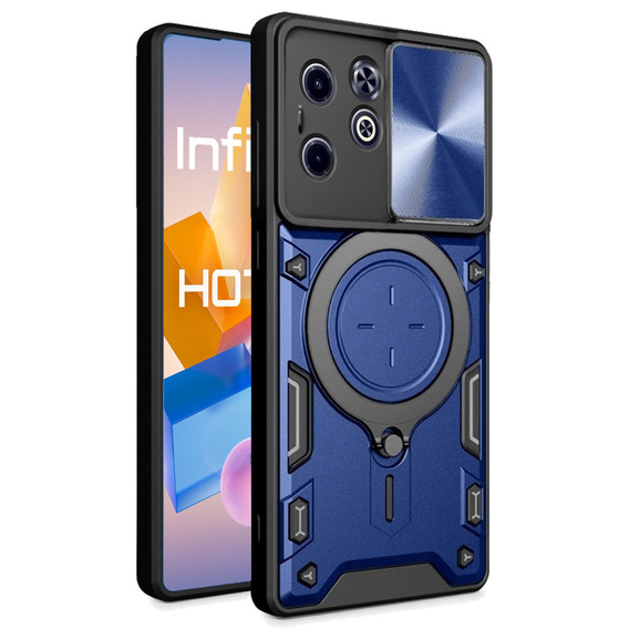 Бронированный чехол для Infinix Hot 40i, CamShield Slide, синий