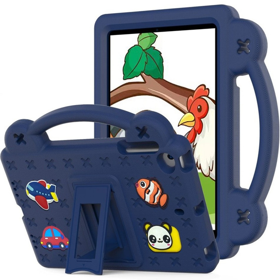 Детский чехол для iPad mini 7.9" 2019/2015/2014/2013/2012 (5/4/3/2/1 gen.), Cute Patterns, с подставкой, темно-синий