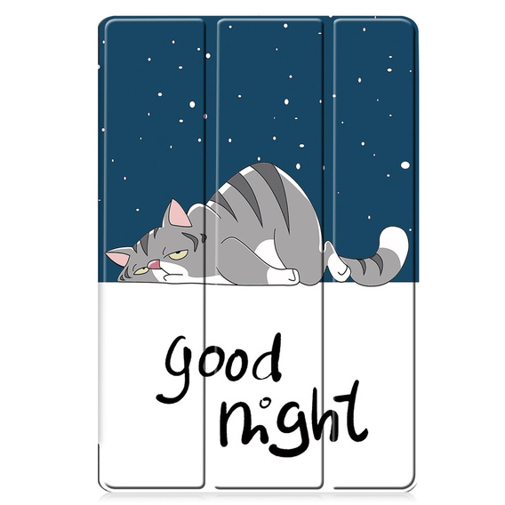 Чехол для Samsung Galaxy Tab S10 Lite / S10 FE / S9 FE, с откидной крышкой, sleeping cat