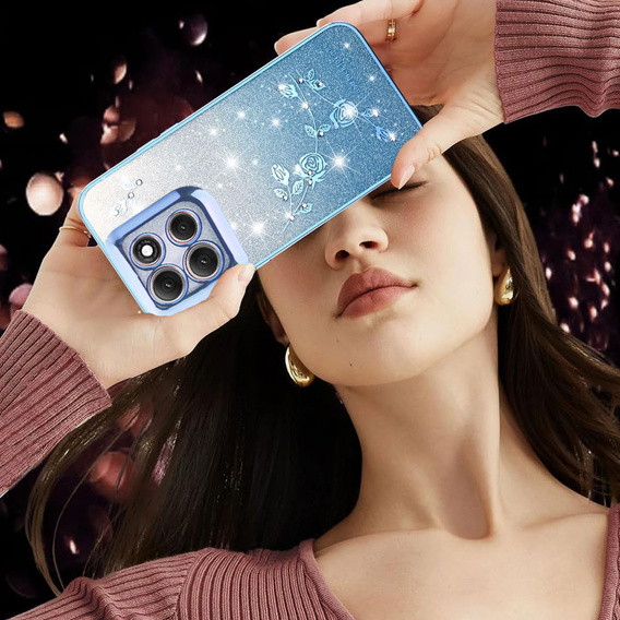 Чохол для Motorola Moto G86 5G, Glitter Flower, м'яти