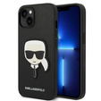 Чехол Karl Lagerfeld до iPhone 14 Plus, Saffiano Karl's Head Patch, чёрный