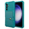 Чехол для Samsung Galaxy S23 FE, Card Holder Kickstand, зелёный