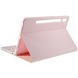 Чохол + клавіатура Samsung Galaxy Tab S7 T870/T875 / S8, Pen Slot, рожевий rose gold