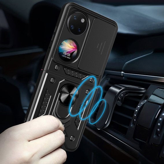 Чохол NOX Camera Slide Huawei P50 Pocket, CamShield Slide, чорний