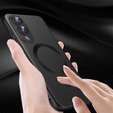 Чехол для Samsung Galaxy S25 Edge, ColorMag, для MagSafe, чёрный + закаленное стекло 9H