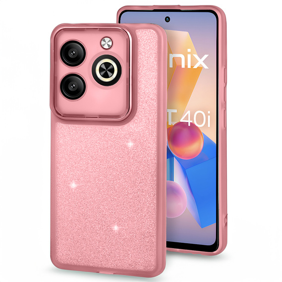 Чoхол до Infinix Hot 40i, Glittery Powder, рожевий