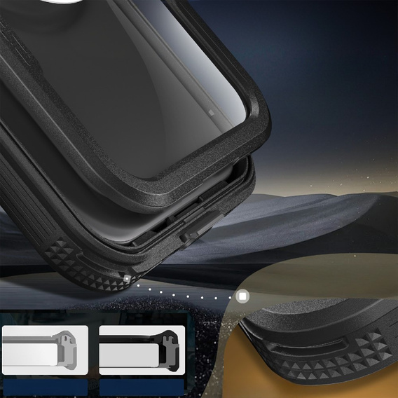 Водонепроникний чохол IP68 для iPhone 16 Pro, SHELLBOX MagSafe, чорний