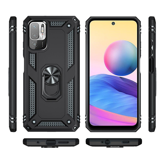 Броньований Чoхол до Xiaomi Redmi Note 10 5G, Nox Case Ring, чорний