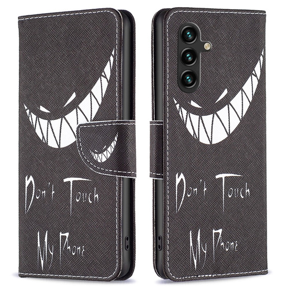 Чохол-книжка для Samsung Galaxy A55 5G, Wallet, Don't Touch My Phone, чорний