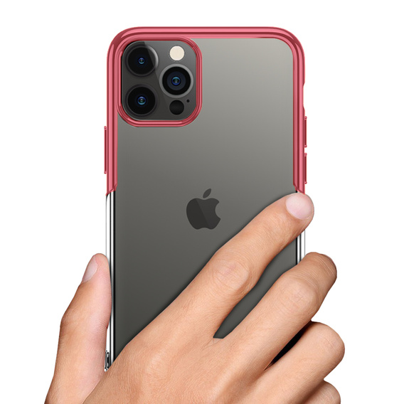Чехол ERBORD TPU Frame для iPhone 13 Pro - Clear / Red