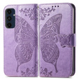 Откидной чехол для Samsung Galaxy A16, Butterfly, фиолетовый