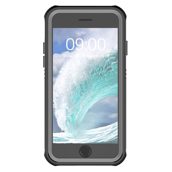 Чoхол Shockproof до iPhone 6/6S/7/8/SE 2020/SE 2022, із захисним екраном, чорний