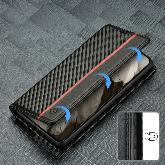 Чехол-накладка для Google Pixel 8A, Carbon LC.IMEEKE, чёрный