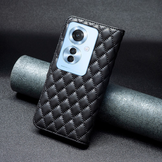 Откидной чехол для Oppo Reno 11F 5G, Wallet, BINFEN COLOR, чёрный