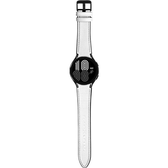 Кожаный ремешок для часов Samsung Galaxy Watch 4 / 5 40/42/44/46/45MM PRO, White