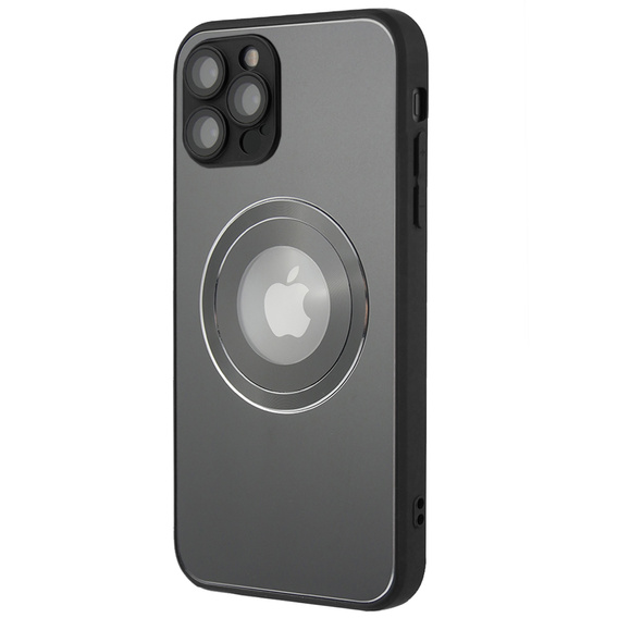 Чoхол до MagSafe до iPhone 12 Pro Max, Hole for Apple Logo, сірий