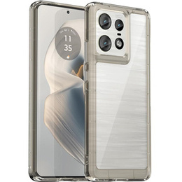 Чoхол до Motorola Edge 50 Pro, Fusion Hybrid, прозорий / сірий