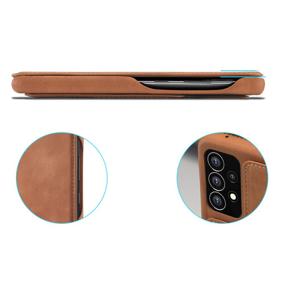 Чохол-книжка для Samsung Galaxy A53 5G, LC.IMEEKE, коричневий