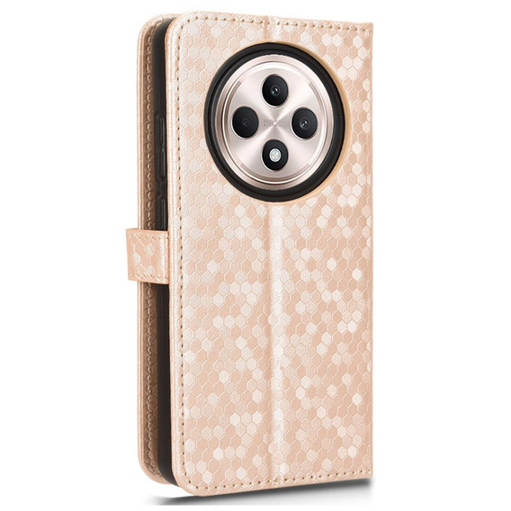 Чохол-фліп для Oppo Reno 12FS / 12F, Wallet Rhombus, рожевий