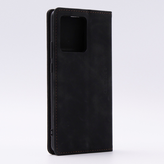 Чохол для Motorola Edge 40, ERBORD Vintage, гаманець з клапаном, чорний