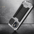 Чехол для iPhone 14, R-JUST CamShield Slide, бронированный, серебряный / черный