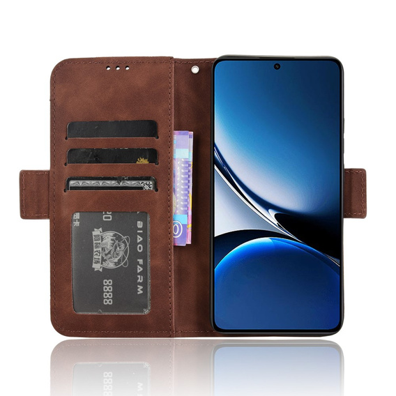 Футляр з клапаном для Xiaomi Poco X7 Pro 5G, Card Slot, коричневий