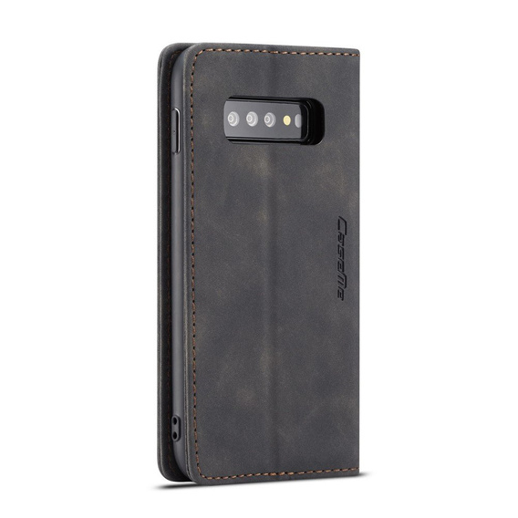 Чехол CASEME для Samsung Galaxy S10 Plus, Leather Wallet Case, чёрный