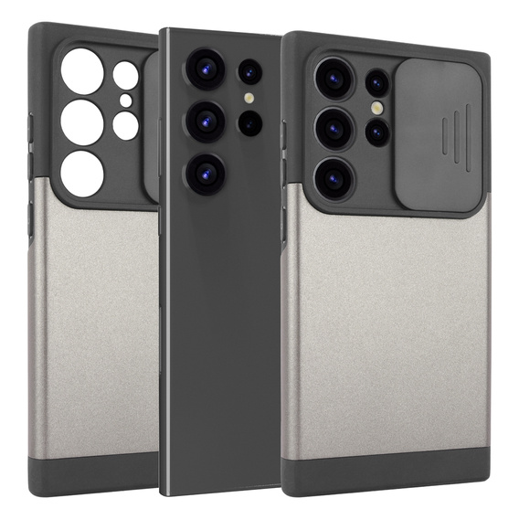 Чoхол до Samsung Galaxy S24 Ultra, ERBORD MagProtect Slide Camera, сірий gunmetal