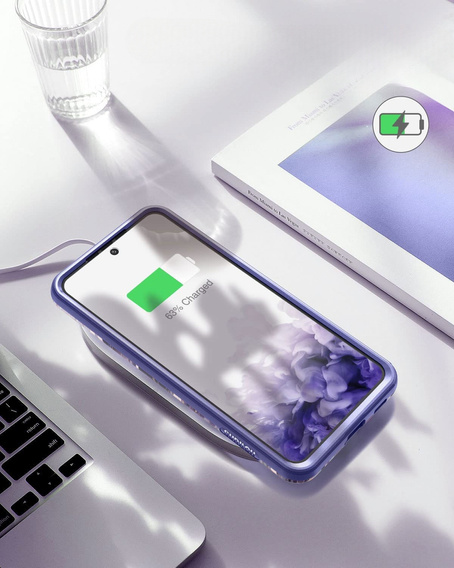 Чoхол до Samsung Galaxy S22, Suritch Full Body Marble, фіолетовий