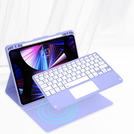 Чохол + клавіатура iPad Air 10.9 4 2020 / 5 2022, Touchpad, фіолетовий