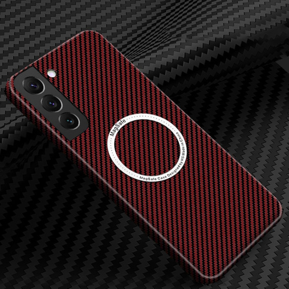 Чехол до Samsung Galaxy S23 Plus, Magsafe Slim Carbon, красный