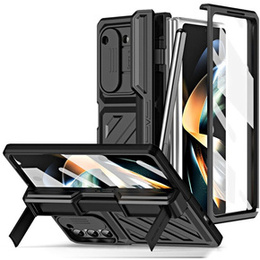Чохол для Samsung Galaxy Z Fold5 5G, Kickstand case, з підставкою та склом, чорний