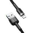 BASEUS Cafule Кабель Lightning 2.4A 0.5M - Black/Red