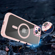 Чохол для iPhone 15 Plus, ERBORD Impact Guard, MagSafe, рожевий