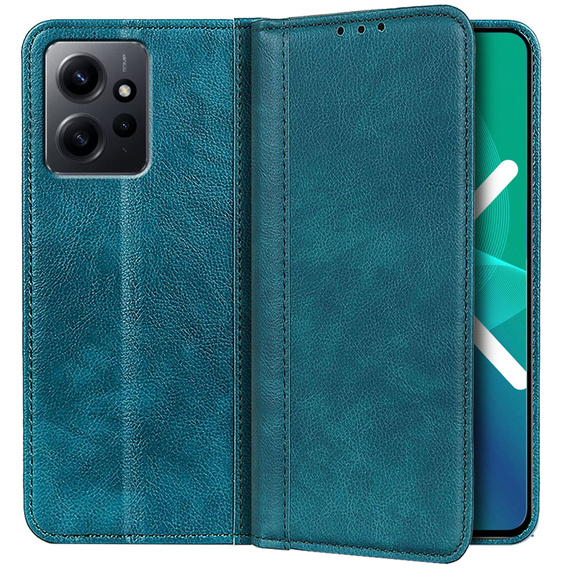 Чехол до Xiaomi Redmi Note 12 4G, Wallet Litchi Leather, зелёный