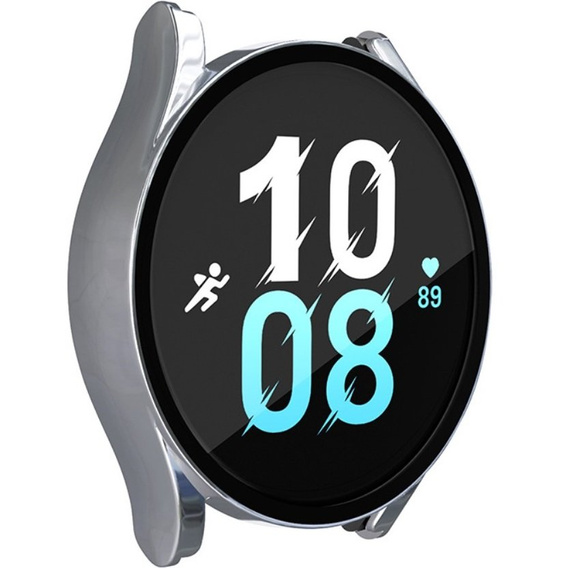 Силиконовый футляр со встроенным защитным стеклом до Galaxy Watch5 40mm, Silver