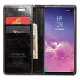 Флип-кейс CASEME для Samsung Galaxy S10+ Plus, Waxy Textured, кофе