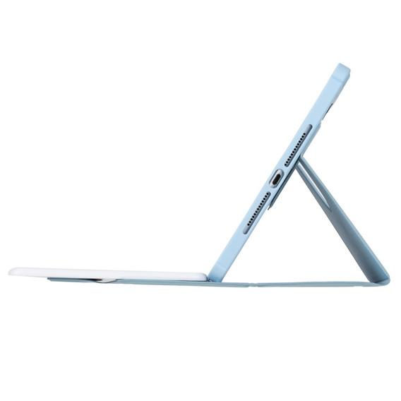 Чехол клавиатура для iPad 11" 2025 A16 (11 gen.) / iPad 10.9" 2022 (10 gen.), Rotary 360° Leather, светло-голубой