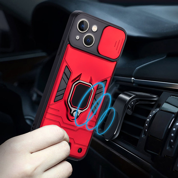 Чехол Ring Lens для iPhone 13 Mini, Red