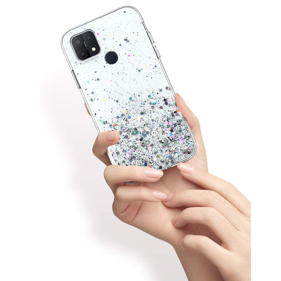 Чoхол до Oppo A15 / A15s, Glittery, прозорий