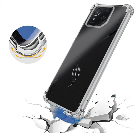Чoхол до ASUS ROG Phone 8 Pro, Dropproof, прозорий