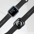 Силиконовый футляр со встроенным защитным стеклом до Apple Watch SE / 6 / 5 / 4 44mm, dark blue
