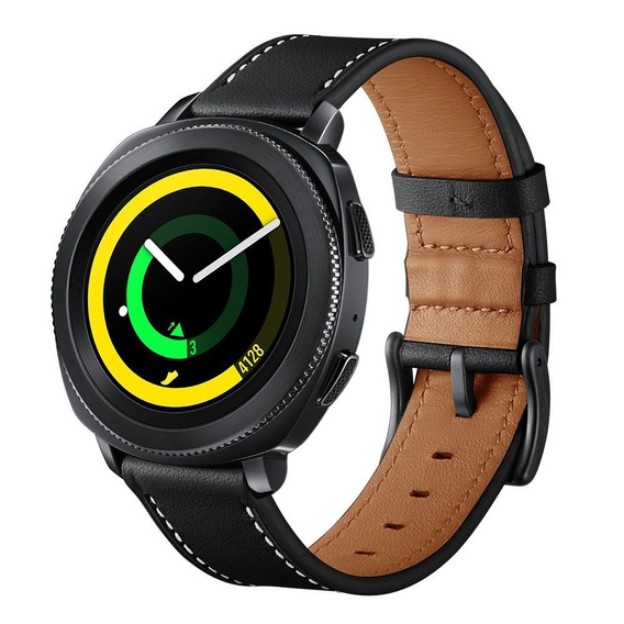 Кожаный ремень   Herms  для Galaxy Watch 42mm - black