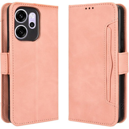 Чехол-флип для Oppo Reno 14F, слот для карт, кошелек, розовый