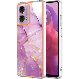 Захисний чохол для Motorola Moto G24 / G24 Power / G04, Marble Slim Case, фіолетовий